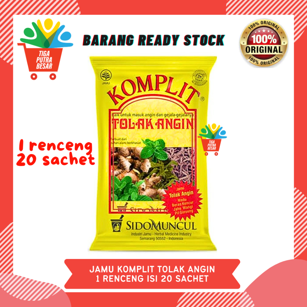 

JAMU KOMPLIT TOLAK ANGIN RENCENG ISI 20 SACHET / JAMU TOLAK ANGIN SIDOMUNCUL