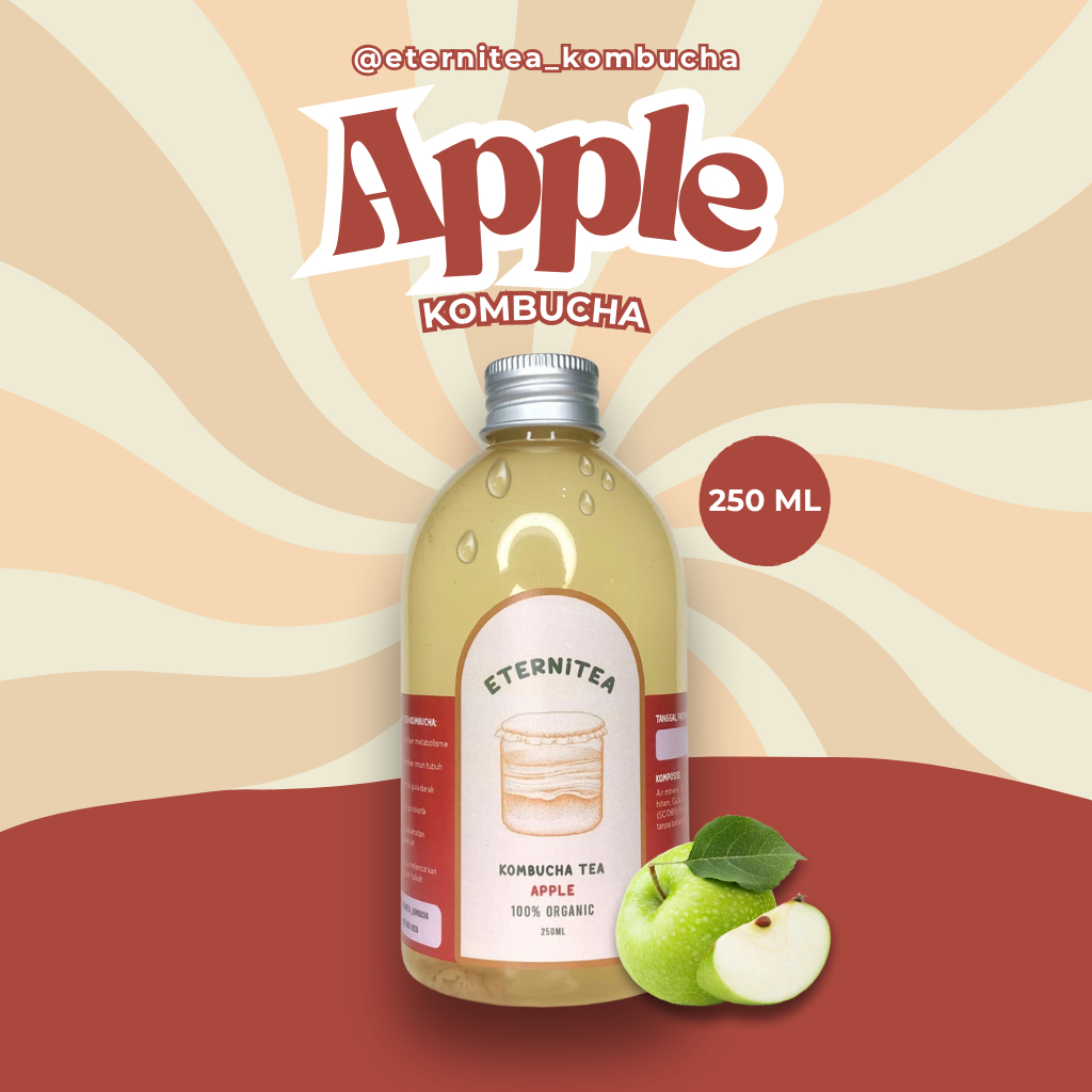 

Kombucha Tea ETERNITEA Apel 100% Organik | 250ml