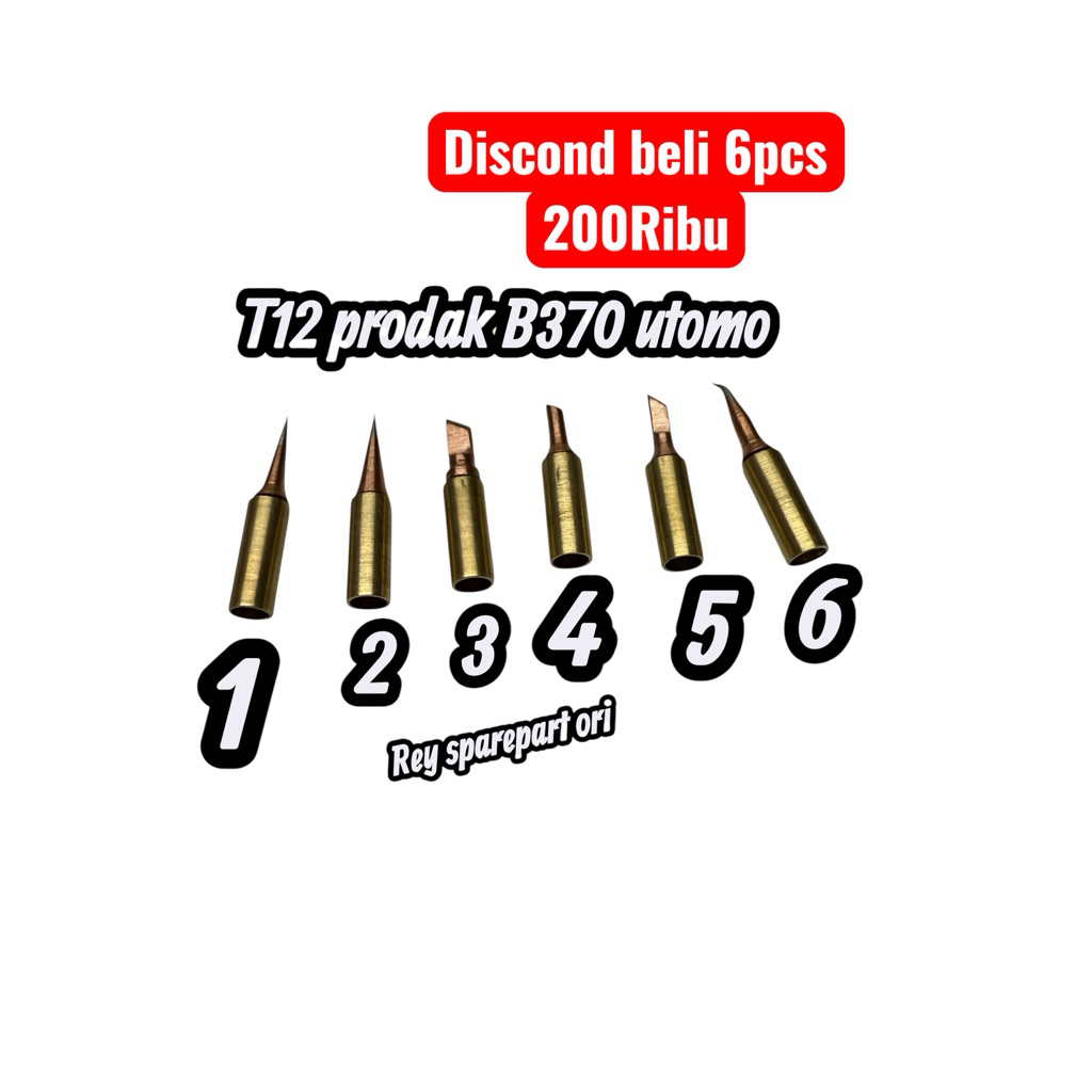 Promo Mata solder untuk Station dan T12 isi 6 Prodak B370 utomo