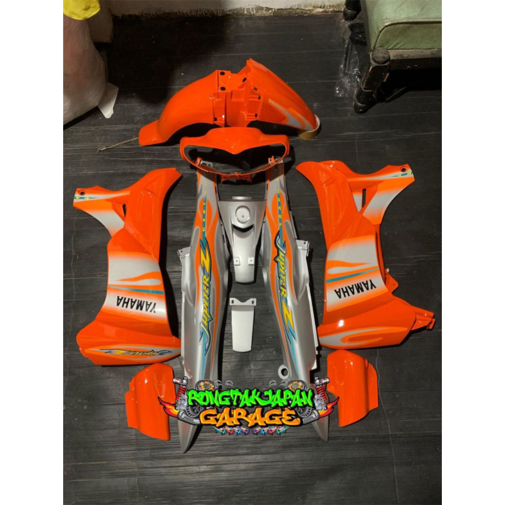 full set body halus jupiter z lama jupiter cw oren silver set stiker 2005