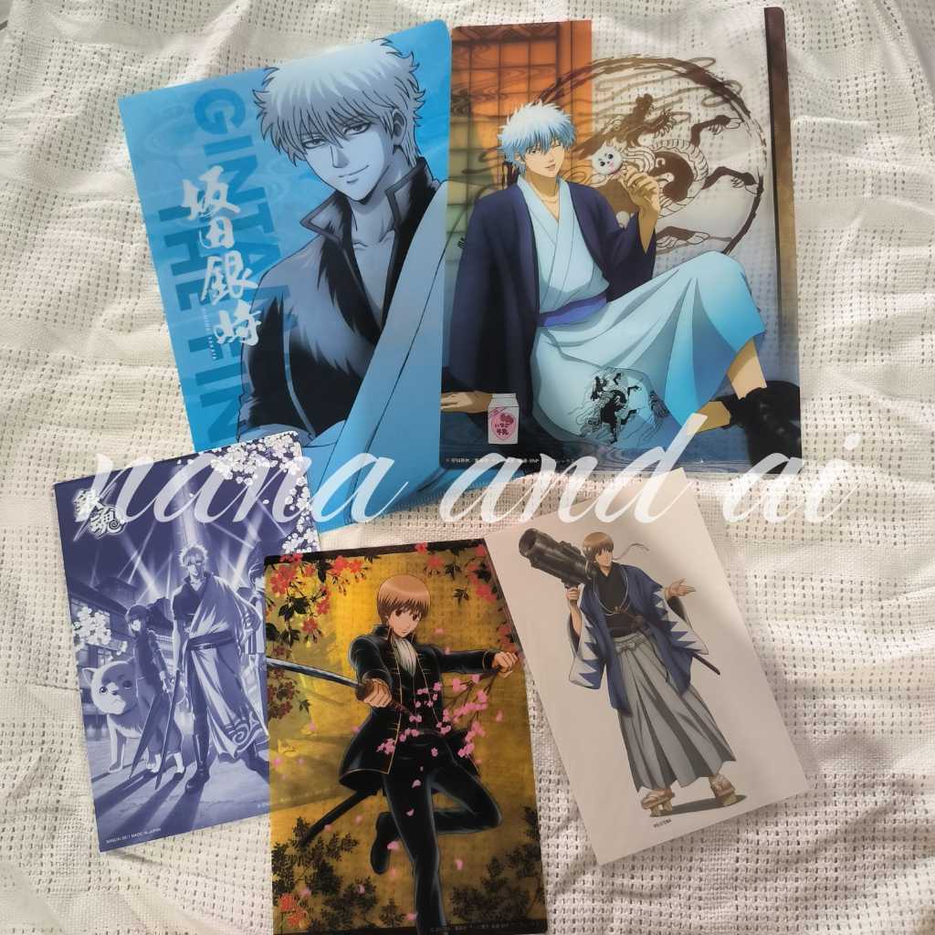 [ORI] Clear File, Clear A4 & B5 Card, Post Card Gintama Set | Sougo Okita & Sakata Gintoki