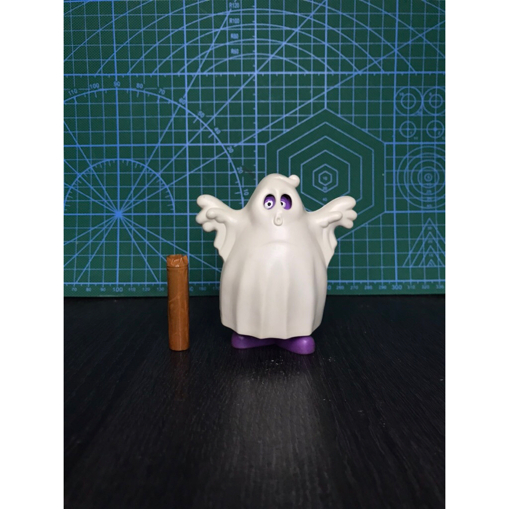 Mainan Preloved Happy Meal What Am I Going To Be For Halloween? - Grimace Ghost Costume Figure Vinta