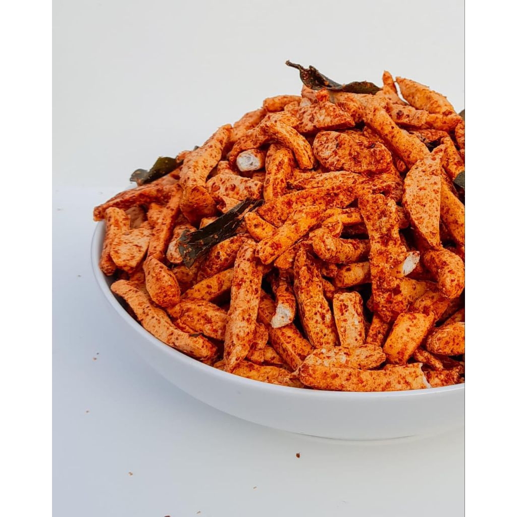 

Basreng Stik Pedas Daun Jeruk Kemasan 500gr atau 1/2kg