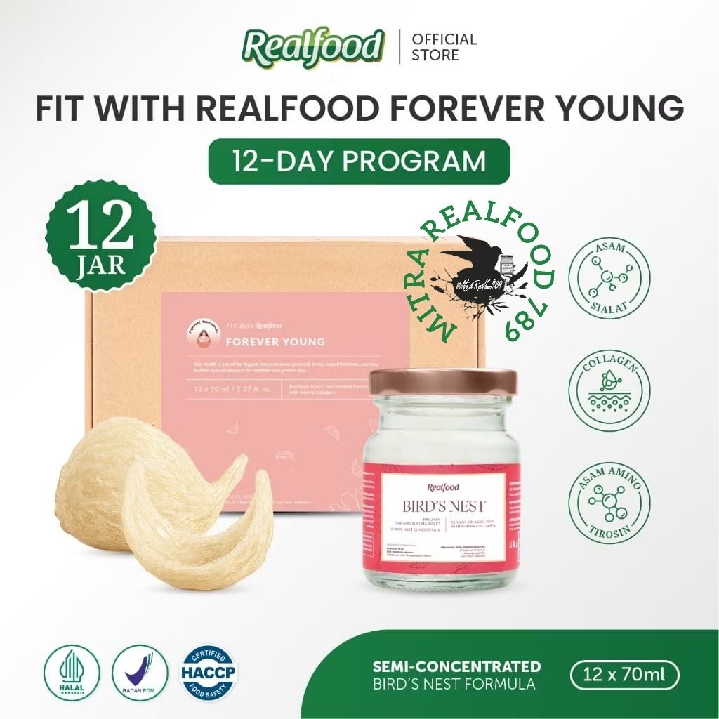 

Realfood Forever Young Kolagen 6 Botol & 12 Botol Diskon Harga ( Minuman Sarang Burung Walet )
