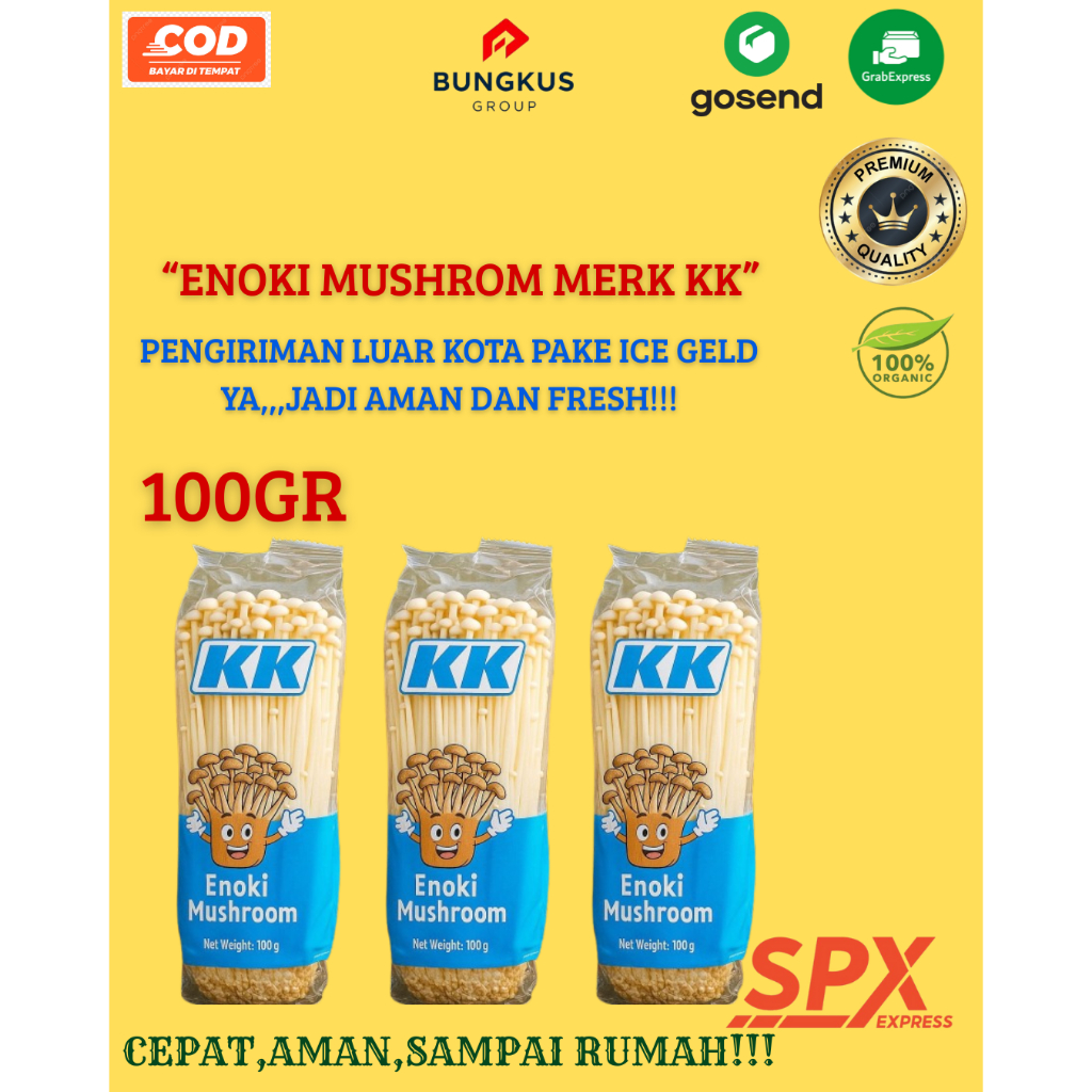 

JAMUR ENOKI MUSHROOM MEREK KK FRESH
