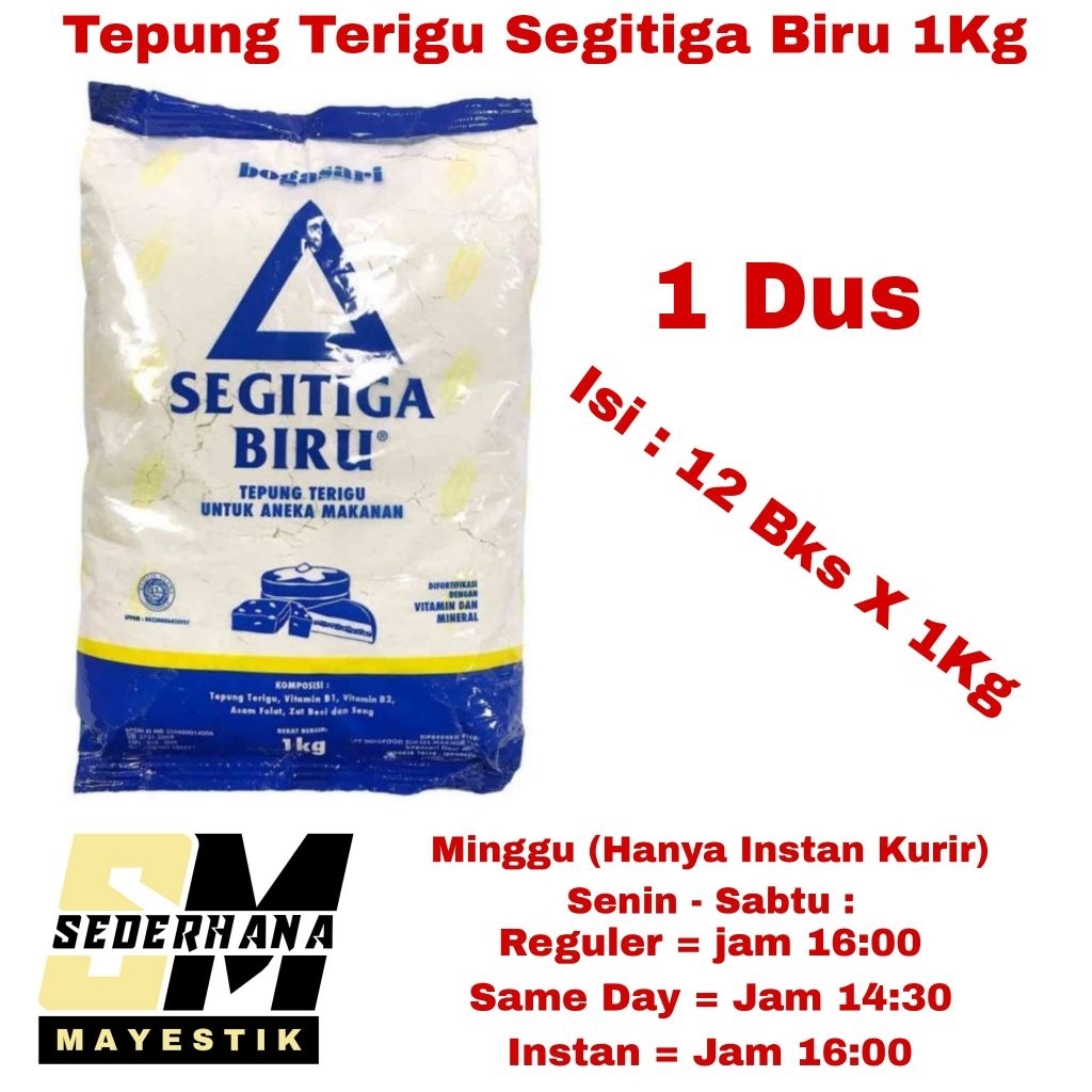 

Segitiga Biru Tepung Terigu 1 Dus (12 Bks X 1Kg)