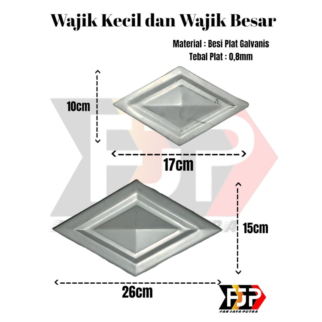 Ornamen Wajik Kecil dan Wajik Besar | Aksesories Pagar Besi Wajik
