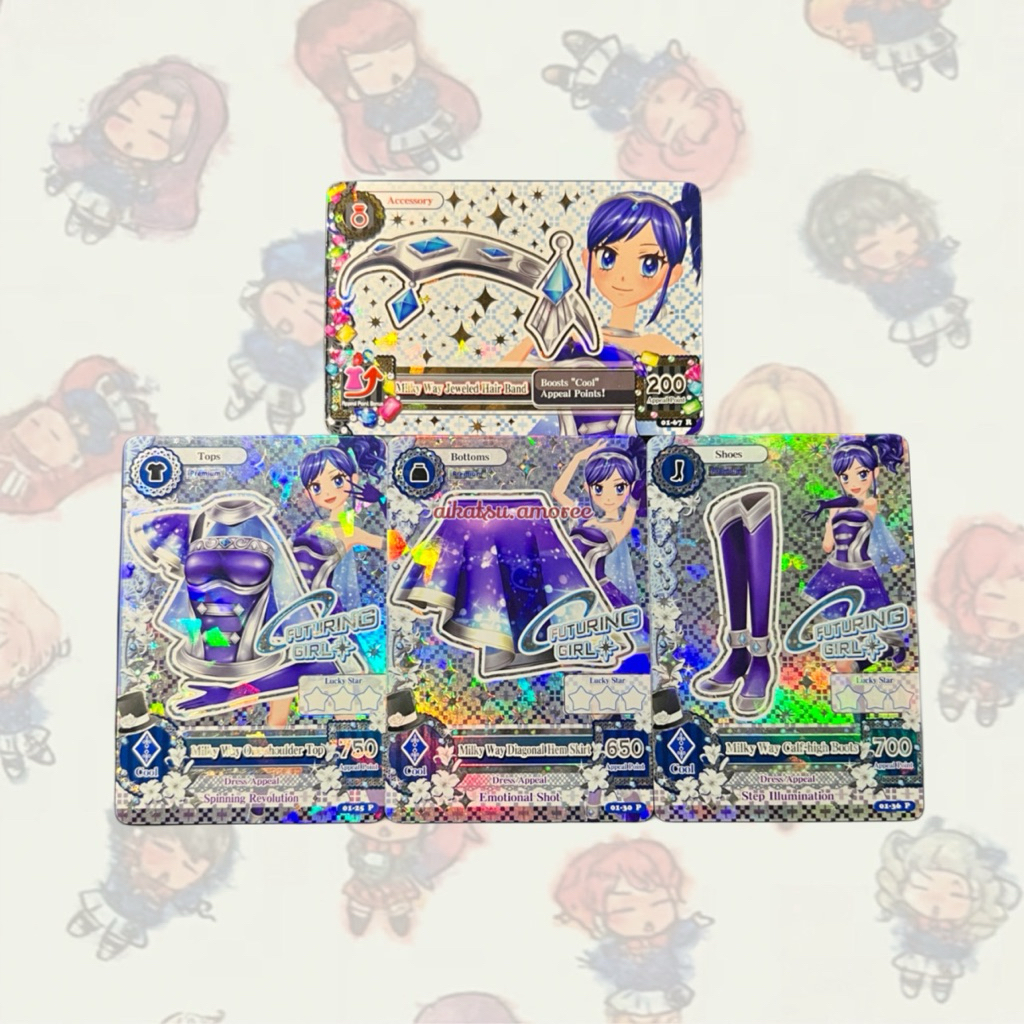 Aikatsu Premium Futuring Girl Milky Way Set Aoi Kiriya