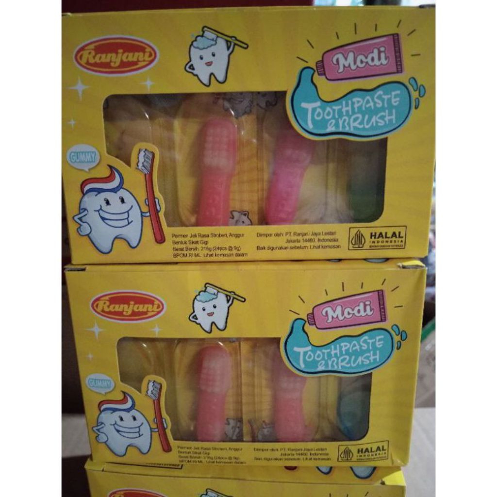 

Ranjani Permen Kenyal Bentuk Sikat Gigi Isi 24pcs