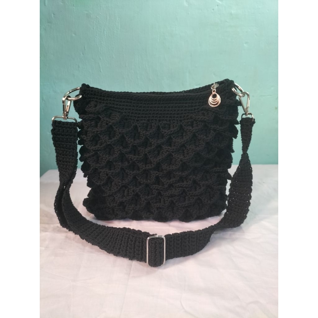 Tas selempang besar rajut UK 28*25