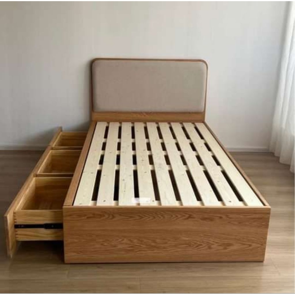 Tempat Tidur Anak Minimalis Modern / Ranjang Bayi Kayu Jati Jepara / Tempat Tidur Laci Bayi Aestheti