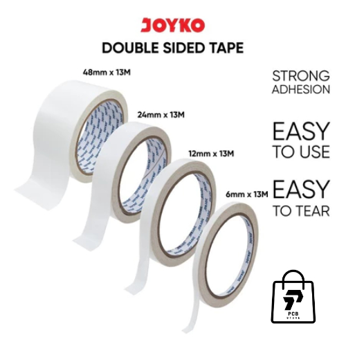 

Joyko Double Tape 6 12 24 48 mm 15 Yard Isolasi Dobel Tip 2 Sisi