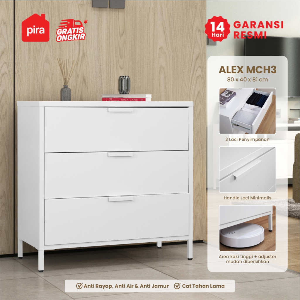 PIRA - ALEX MCH3 Lemari Laci / Laci Besi / Drawer Besi