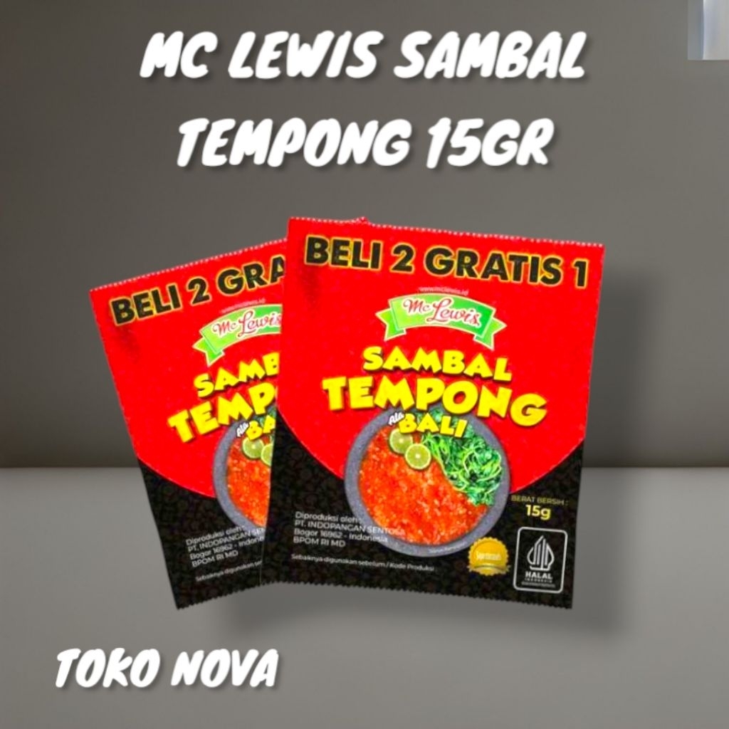

MC LEWIS SAMBAL TEMPONG SACSET 15GR @10PCS