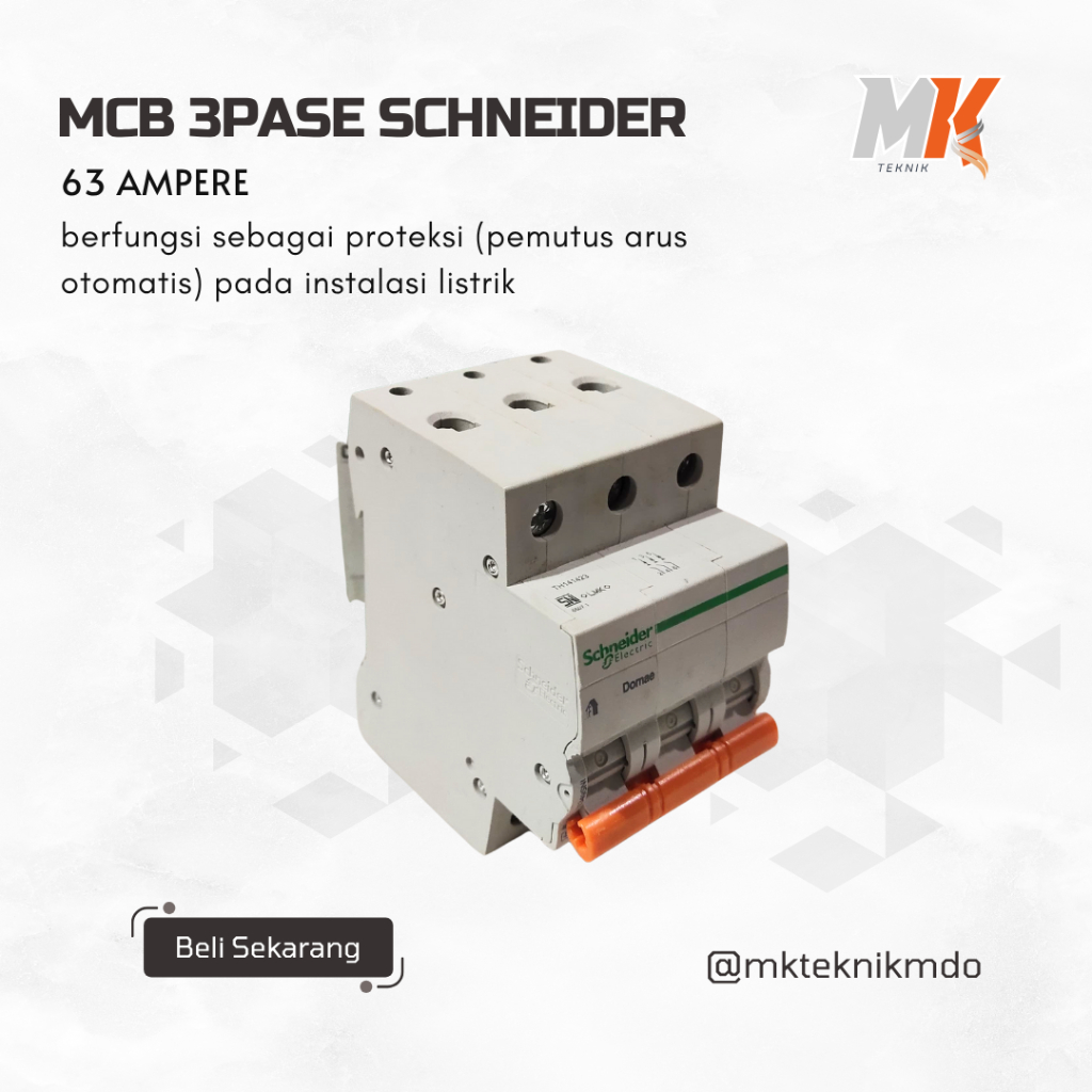 MCB 3 PHASE 63 AMPERE SCHNEIDER