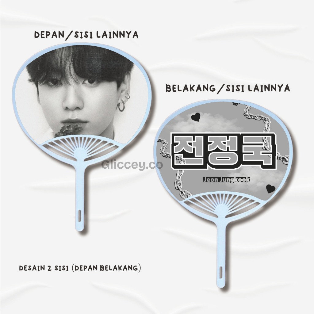 (ready siap kirim) kipas tangan handfan bts || kipas bts || kipas kerang kpop