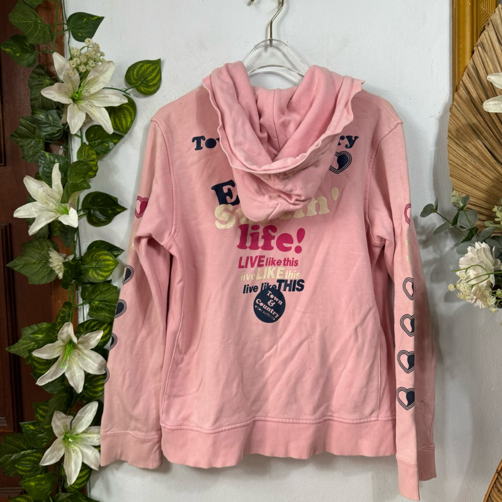 Pink Hoodie Sweater Minus