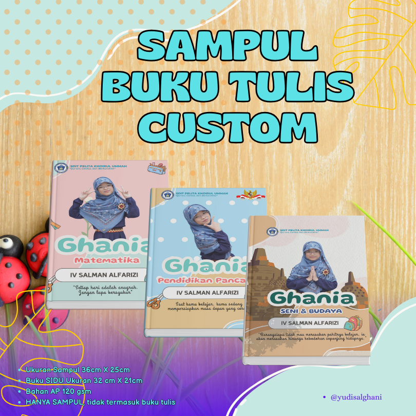 

Sampul Buku Tulis Custom bisa Request Nama dan Foto