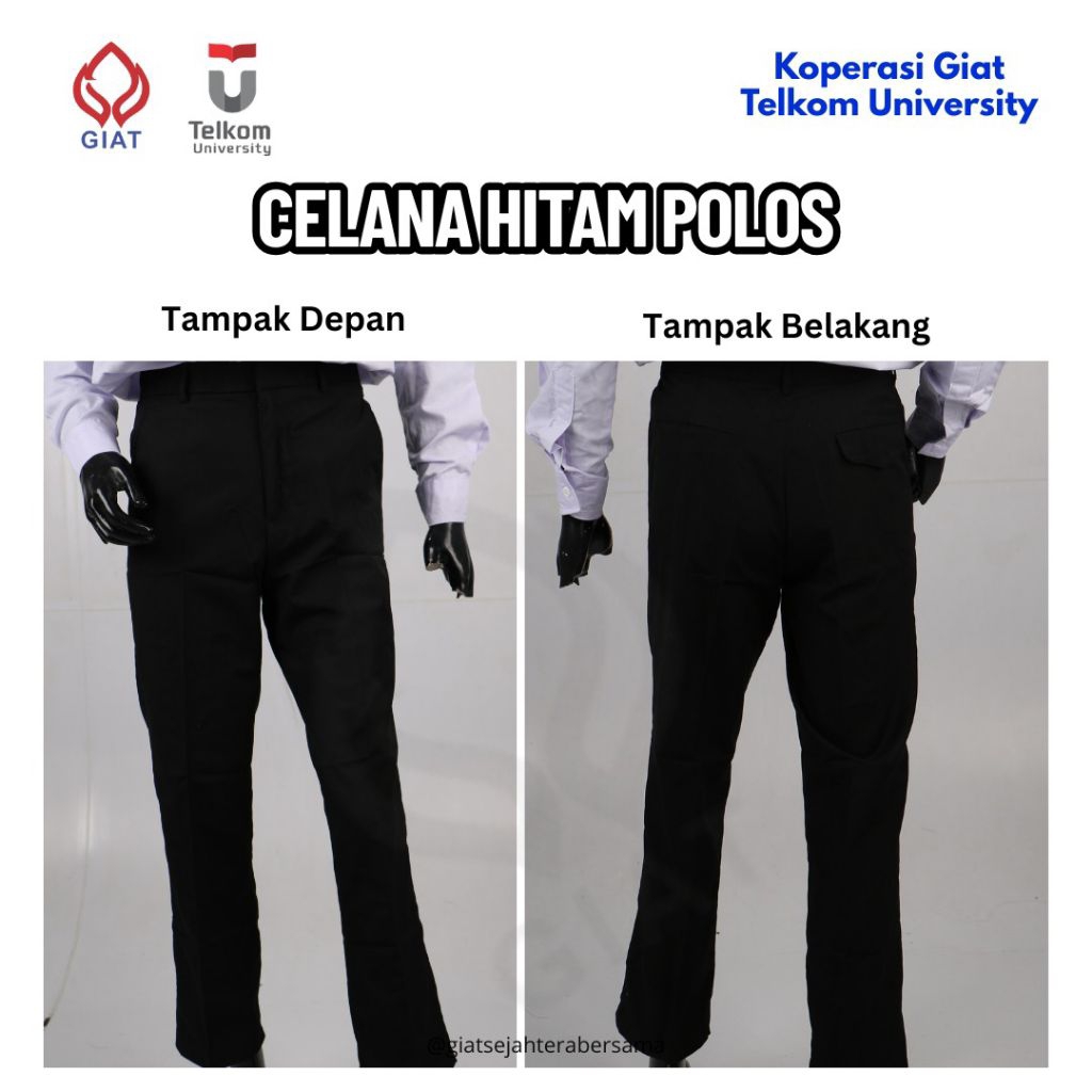CELANA PANJANG HITAM | CELANA HITAM | CELANA HITAM POLOS | CELANA PANJANG | CELANA | TELKOM UNIVERSI