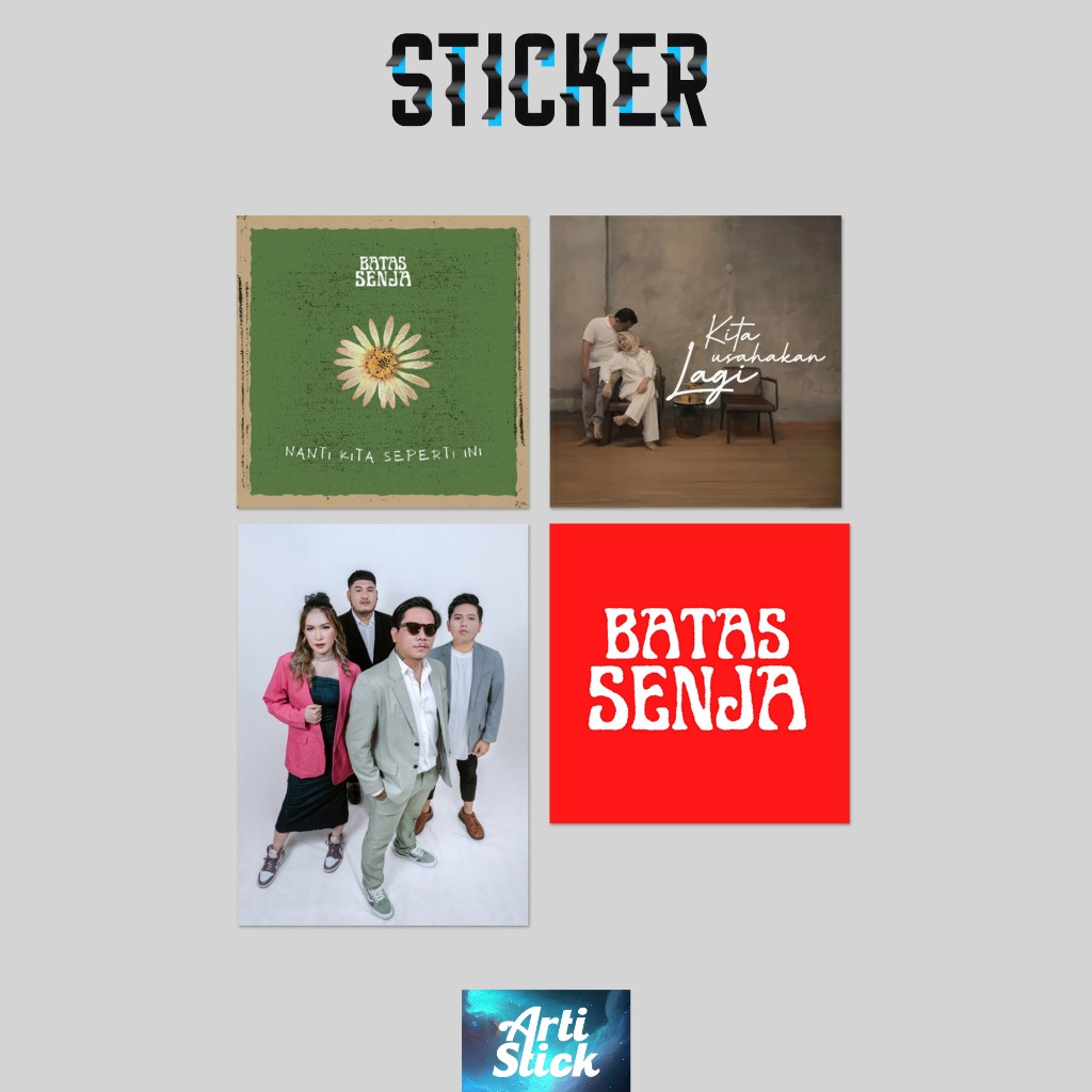 

[4 pcs PACK] BATAS SENJA | Vinyl Laminasi anti air | Sticker Band