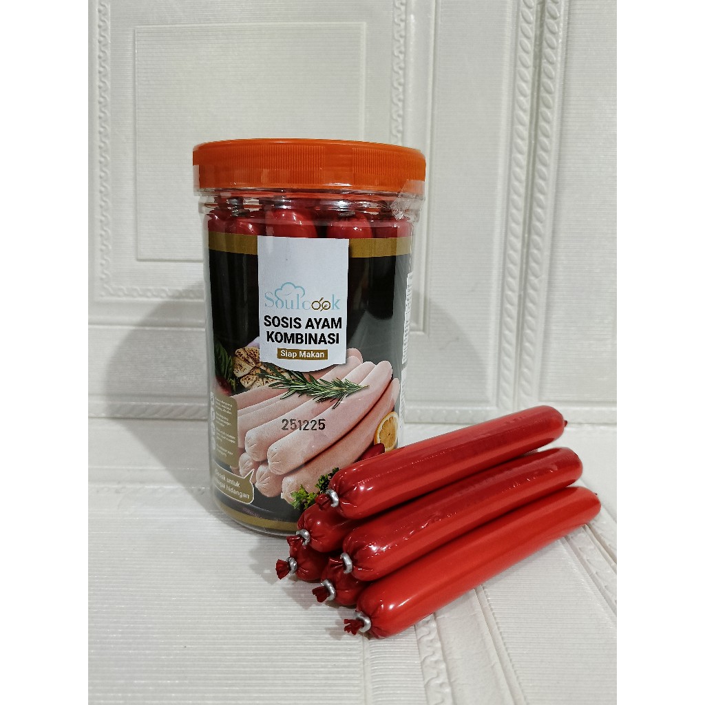 

[SATUAN] Sosis Ayam Kombinasi Halal Siap Makan Soulcook 35g