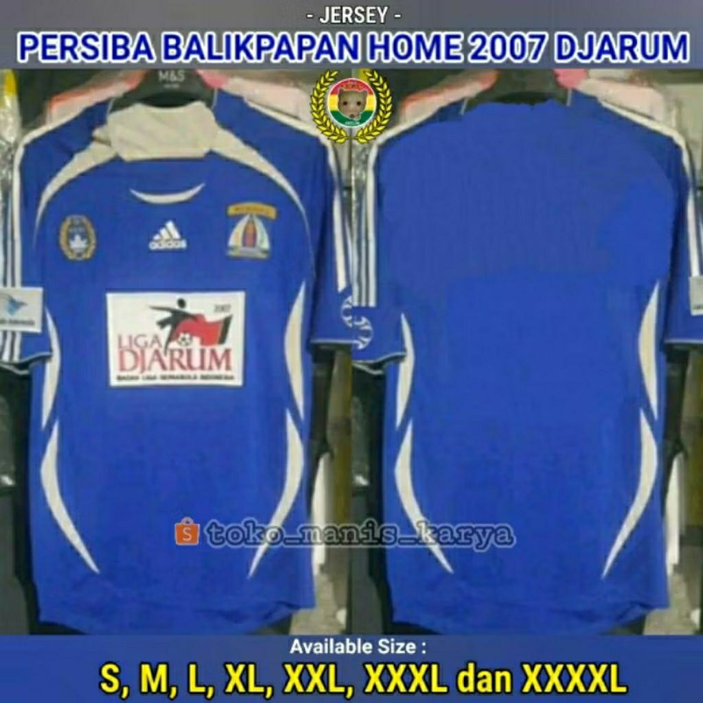 JERSEY DEWASA PERSIBA BALIKPAPAN HOME 2007 RETRO FULL PRINTING ATAU FULL BORDIR REMAKE LOKAL