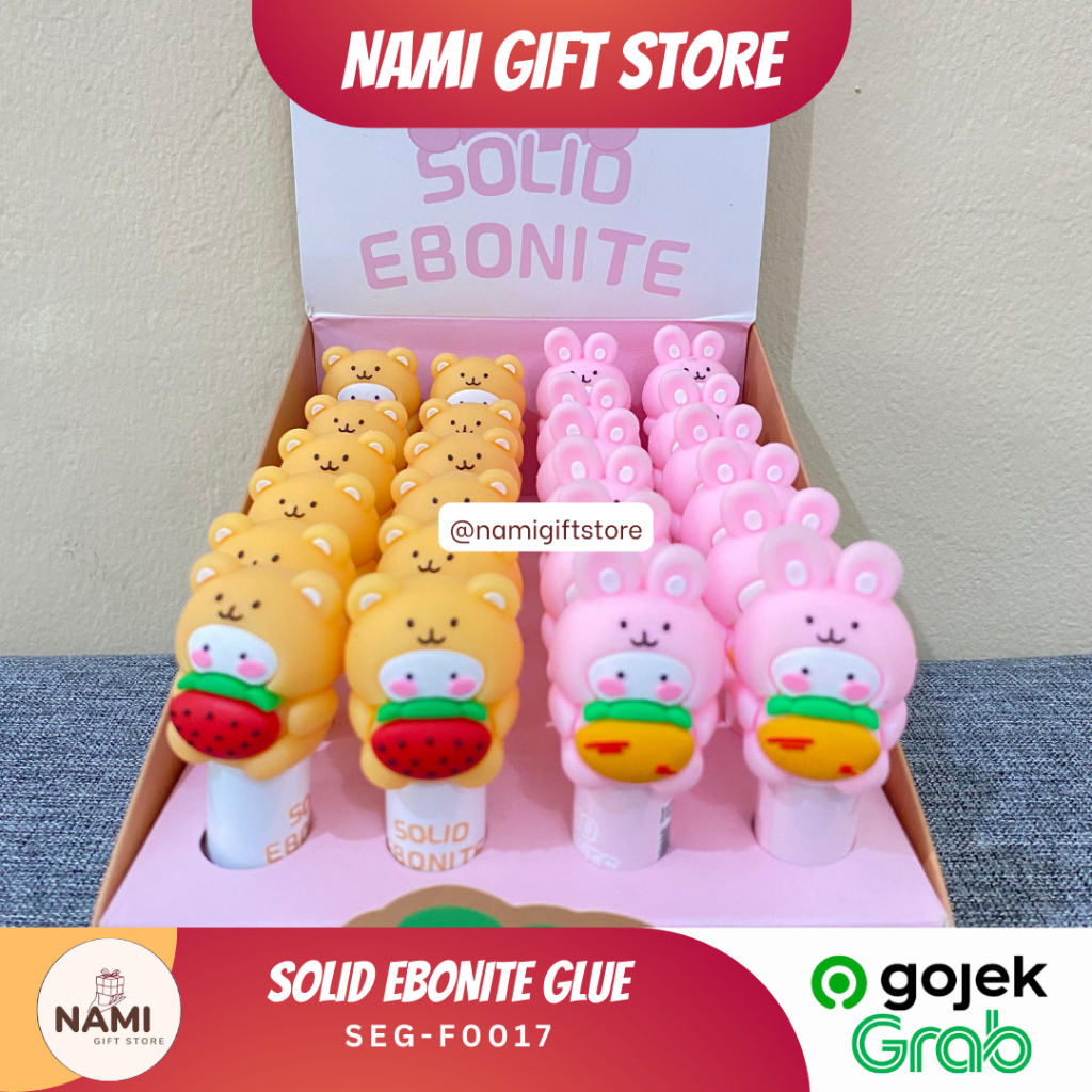 

[SEG-F0017] Solid Ebonite Glue Lem Perekat Kertas Padat Solid Glue Stick Lem Stik Batang Putar Sekolah Kantor Motif BeruangLucu