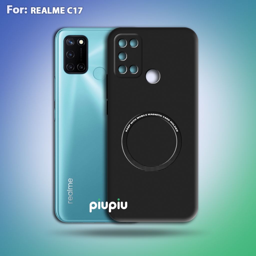 Case Realme C17 Softcase With Ring Magnetic Premium Casing