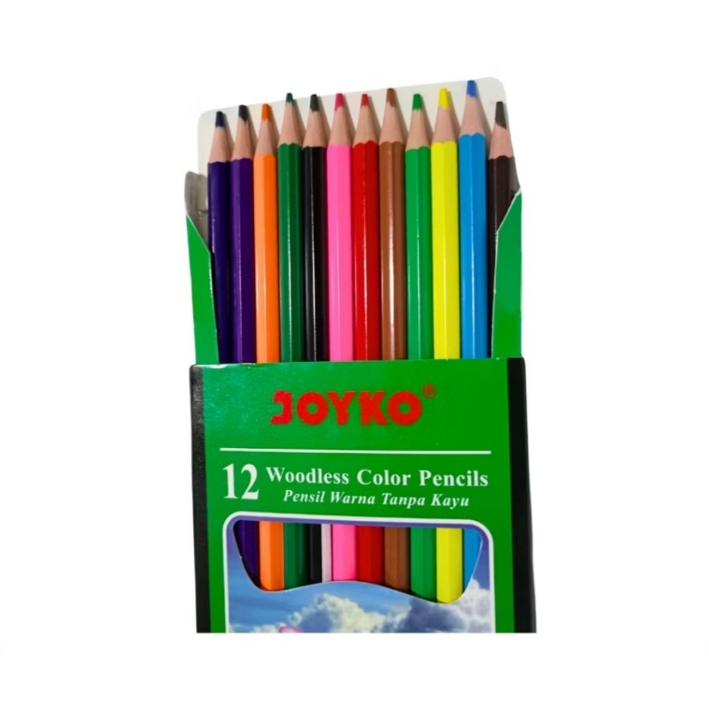 

Pensil Warna Joyko isi 12 Color Pencil 2B Berkualitas