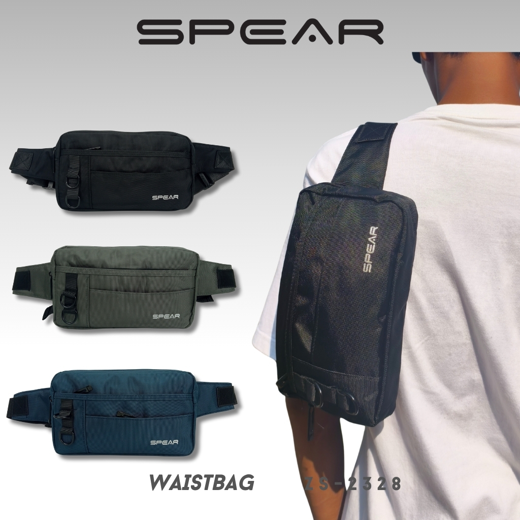 SPEAR Waistbag Waterproof Tas Pinggang Pria Waist Bag BRANDED Tas Pinggang Wanita WB-ZS-2328