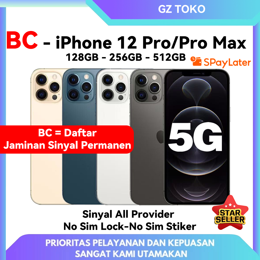 X61_ Bc - Ip 12 Pro / Ip 12 Pro Max / 5G Handphone 14 Pro / 14 Pro Max 128Gb 256Gb / Second