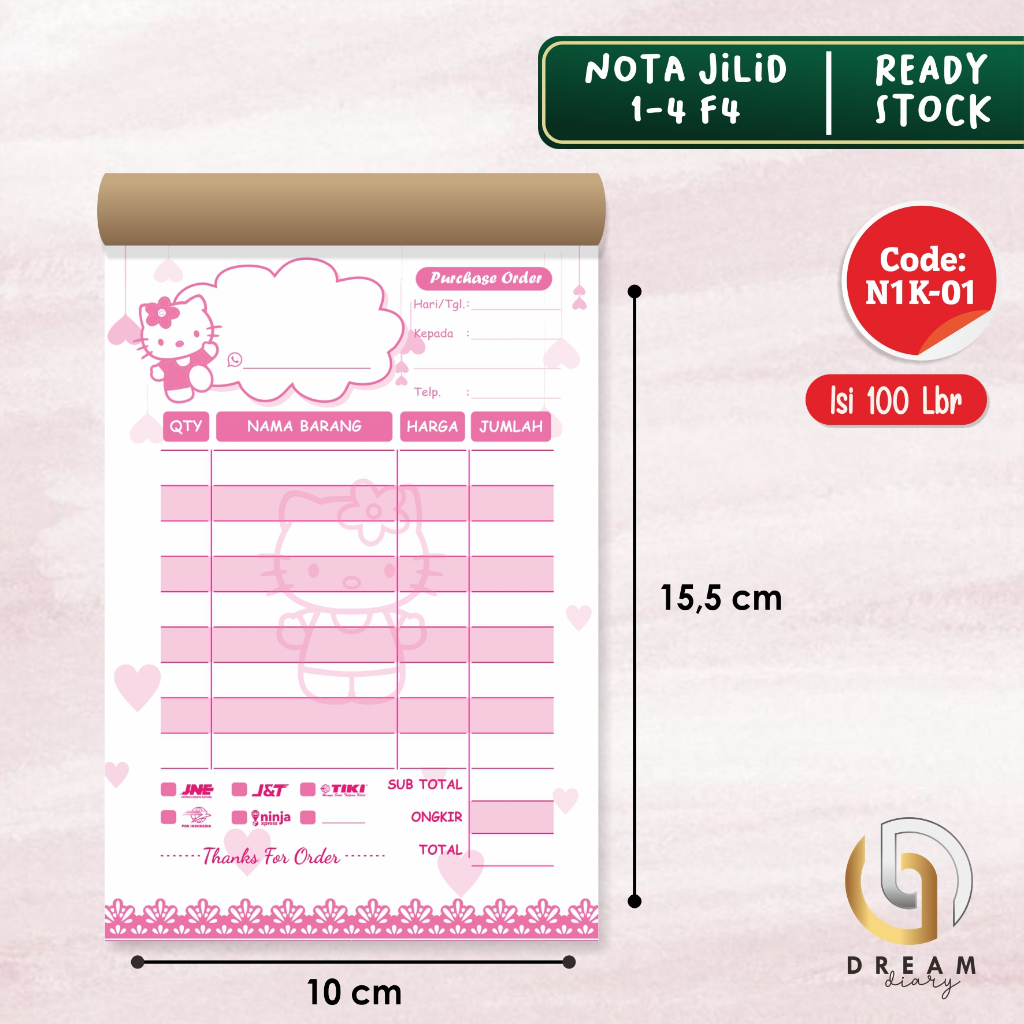 

NOTA OLSHOP 1 PLY KOSONGAN READY N1K 01 HELLY KITTY