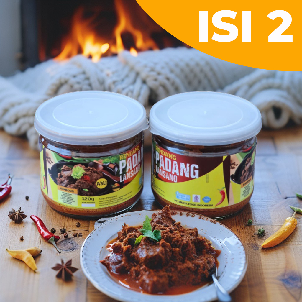 

Rendang Daging Sapi Khas Padang PREMIUM / Rendang Padang Lansano PREMIUM Isi 2 Siap Saji Halal