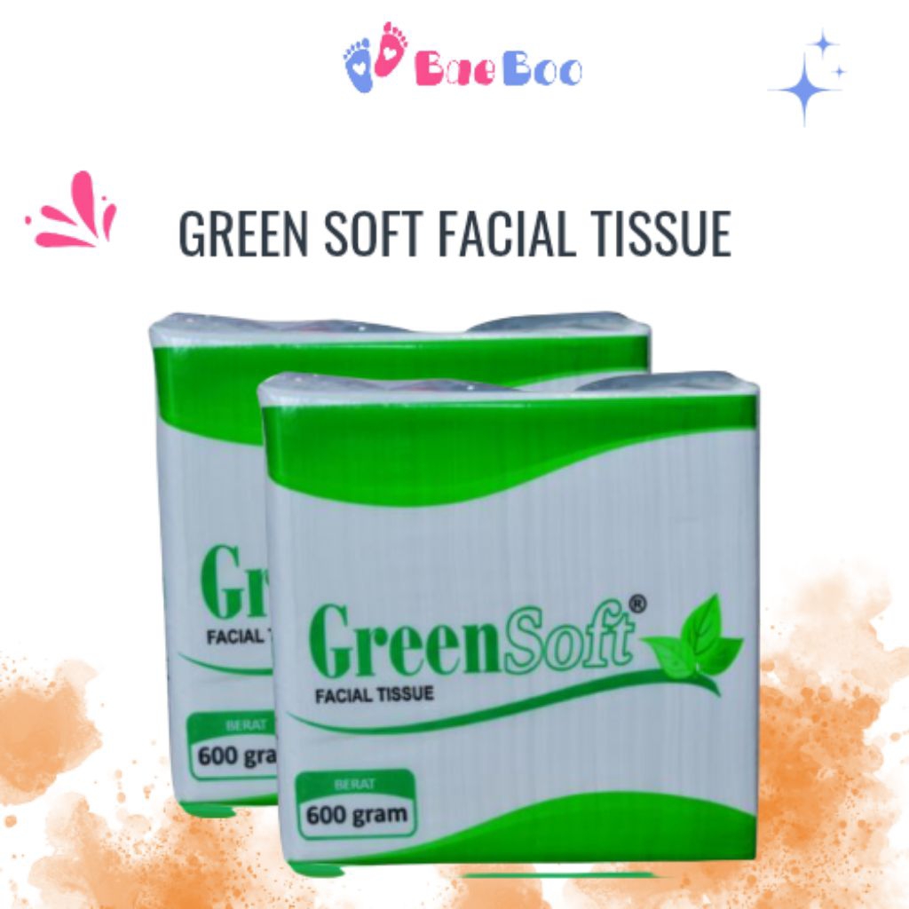 Green Soft Facial Tissue 600gram/2ply