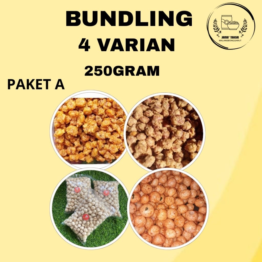 

PAKET BUNDLING 4 VARIAN SNACK 250GRAM