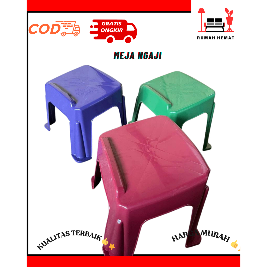 MEJA NGAJI PLASTIK LEKAR REKAL PLASTIK QUR'AN / Meja Ngaji Anak Rumahhemat