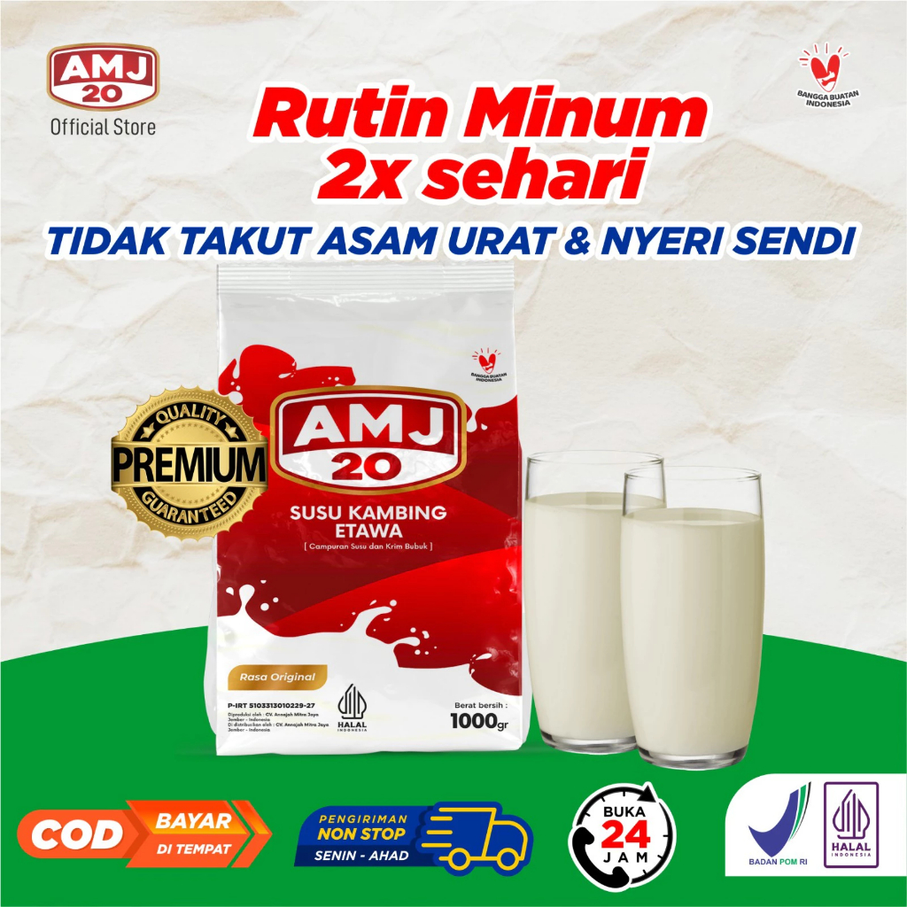 

[AGEN JATIM] Amj Milkcow Annajah Milkgoat Amj 20 Susu Kambing Etawa Nyeri Sendi 1kg / MILKWEIGHT SUSU GEMUK ANAK DAN DEWASA ORIGINAL MILKCOW PLUS