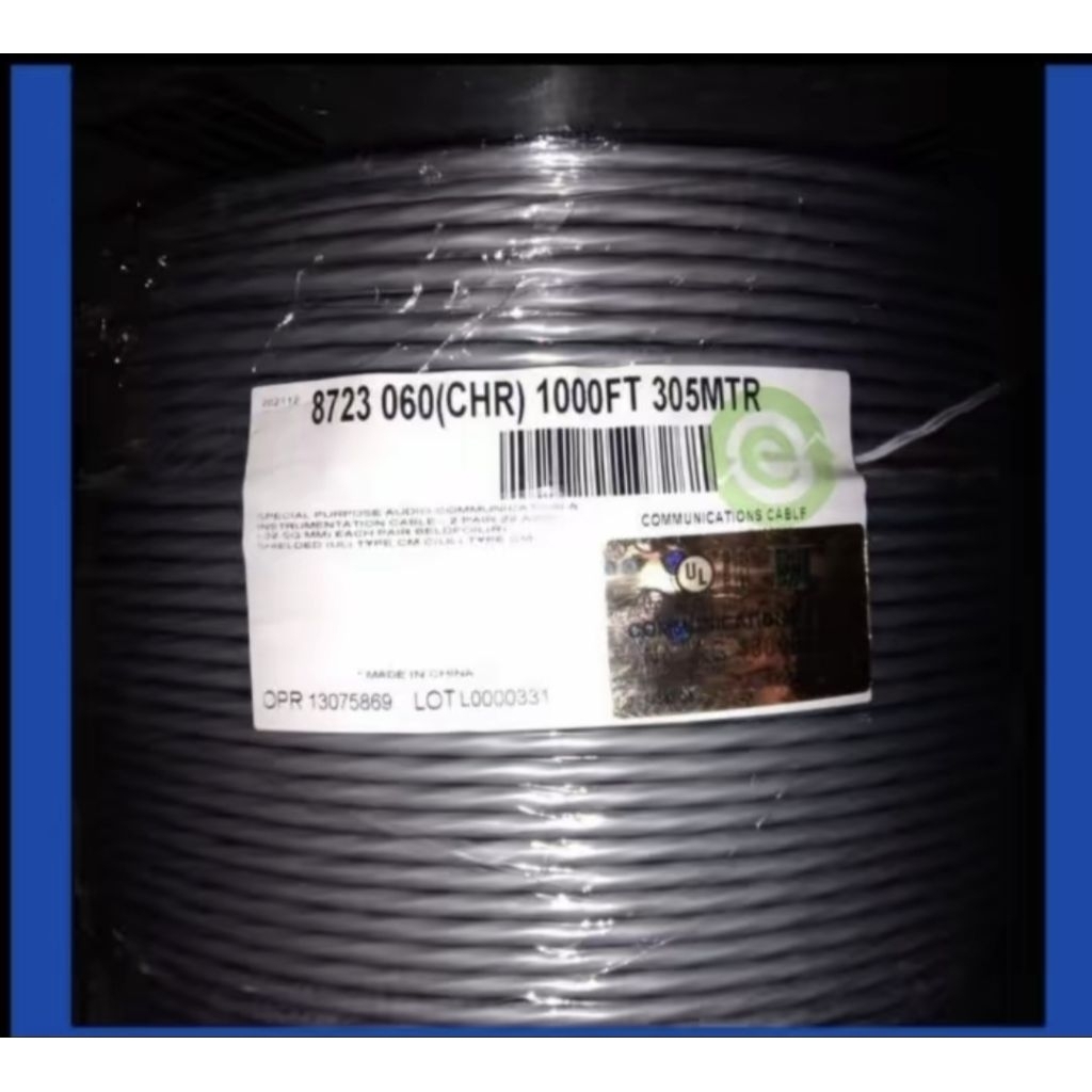 Kabel Belden AWG22 8723 2 Pair Shielded 1 Roll 305 meter AWG 22