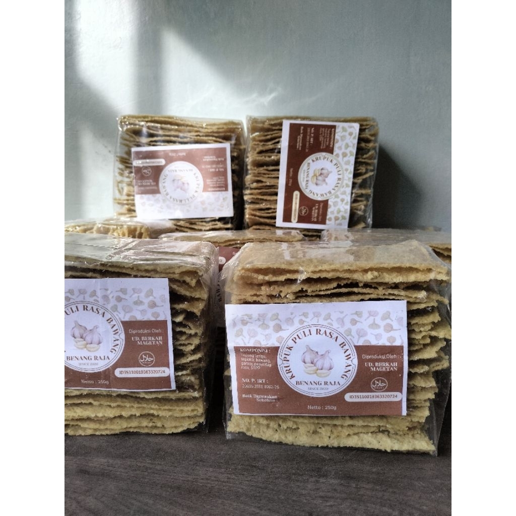 

krupuk puli rasa bawang 1 bungkus isi 25-28pcs