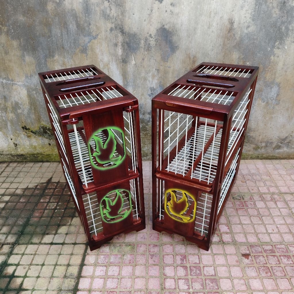 Dongdang Matic Merpati Fiber KAYU JATI | Dondang Merpati Matic Fiber 2 Pintu Finishing