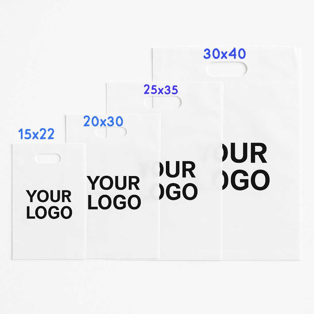 Sablon Kantong Plastik Plong Oval (PE) All Size Custome Desain Murah & Berkualitas - Plastik Plong/S