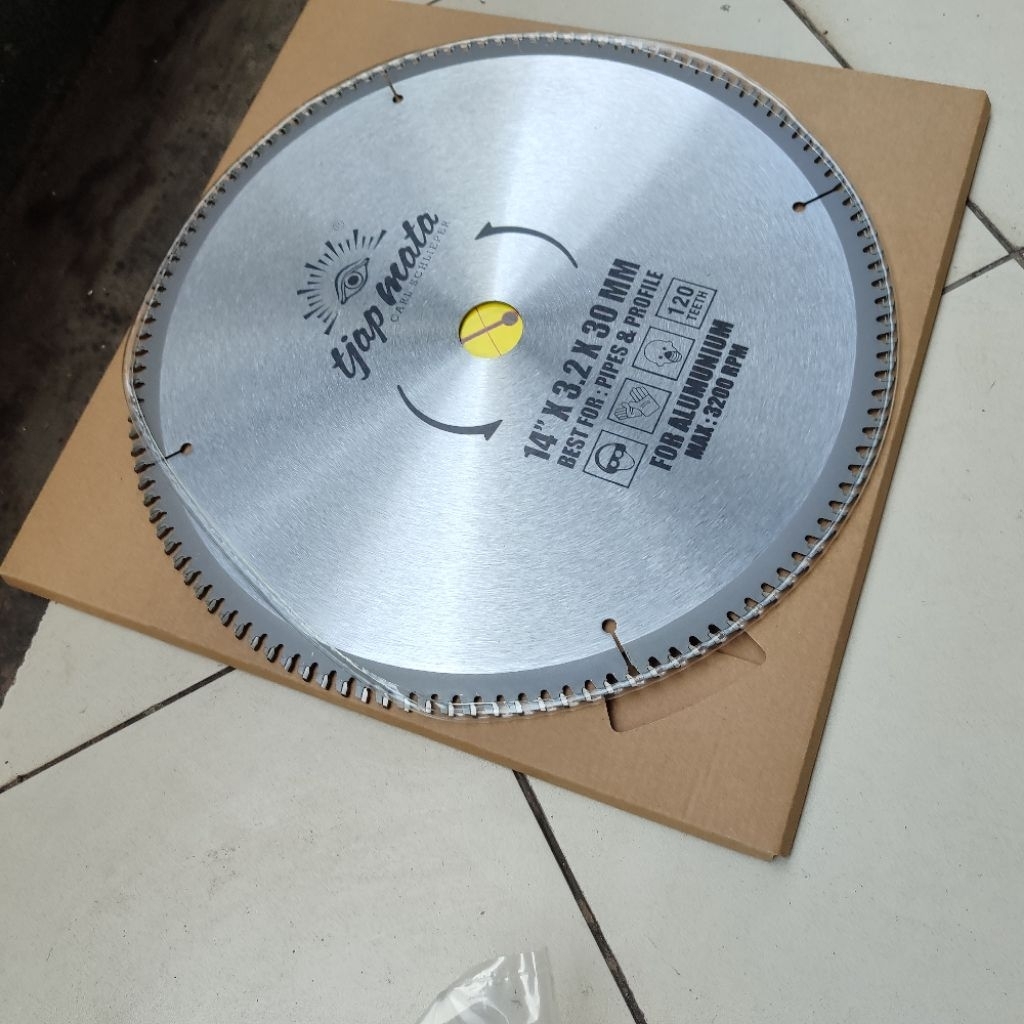 Gergaji Potong Alumunium 14 inch x 120 TH tjap mata Circular Saw Blade