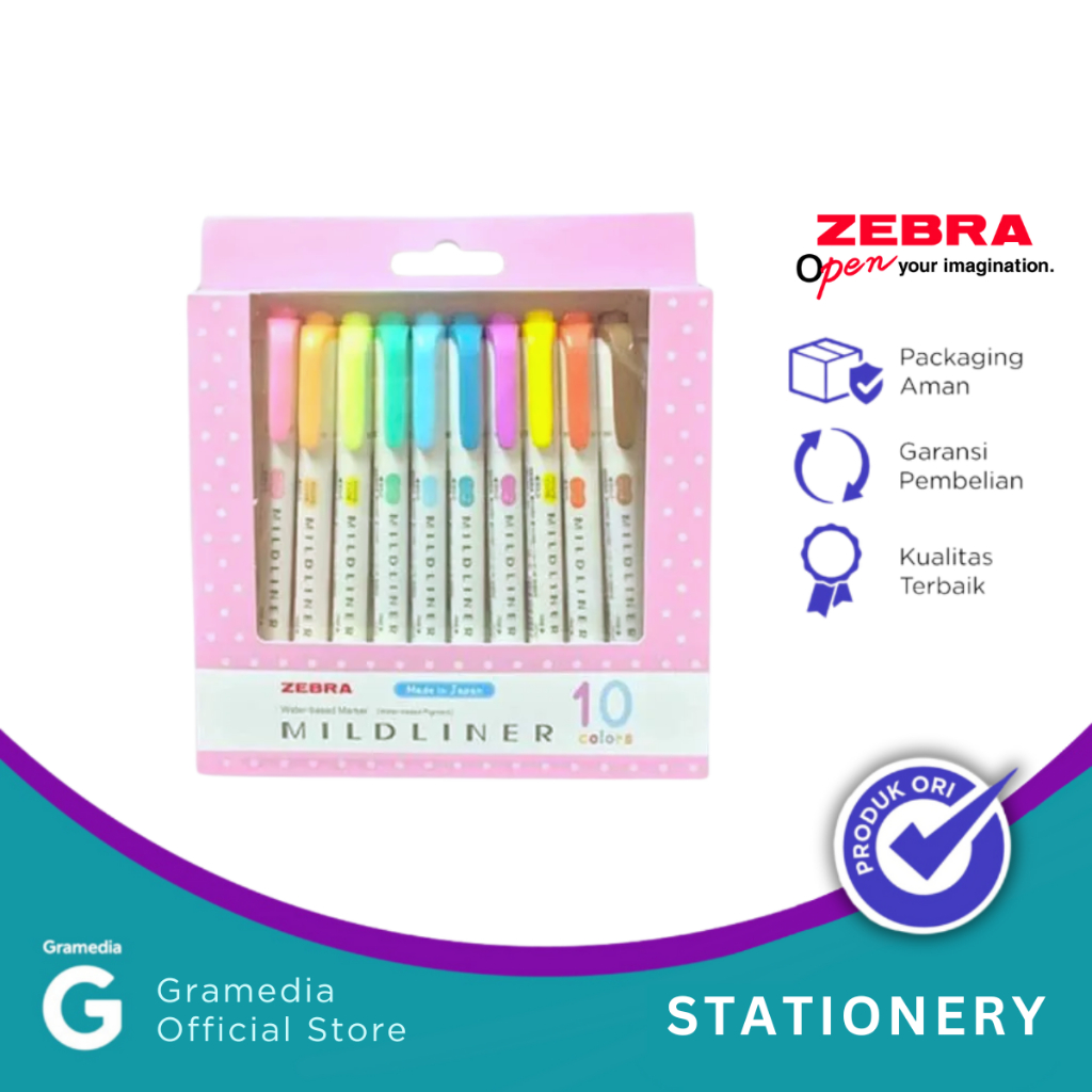 

Gramedia Pettarani = HIGHLIGHTER ZEBRA MIDLINER SET 10PCS FREE 1PCS