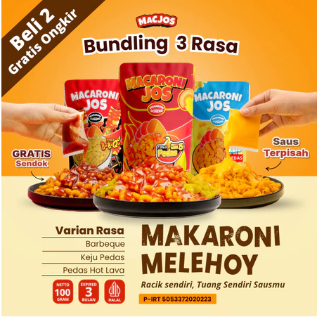 

MACJOS Makaroni Melehoy - Isi 100gr Cemilan Makaroni