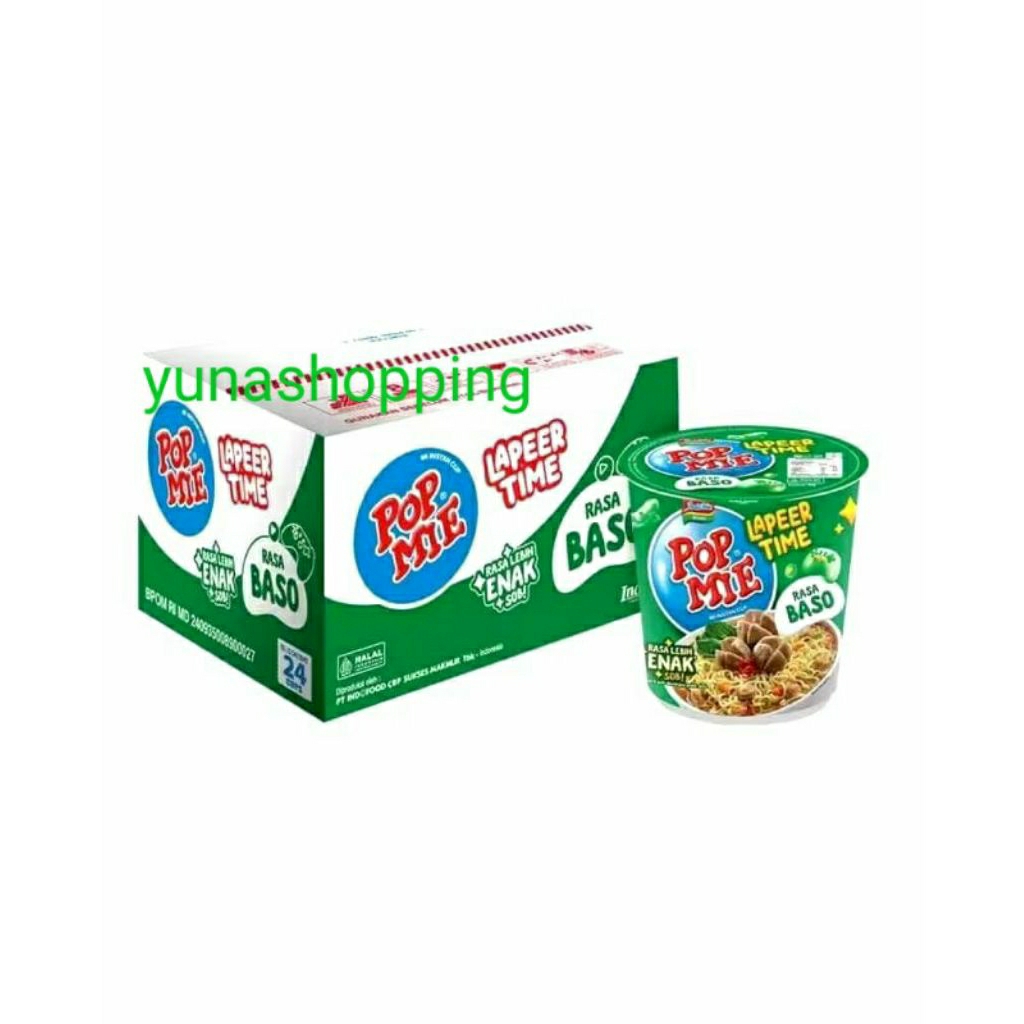 

Pop mie rasa baso 1 karton isi 24 cup @75g