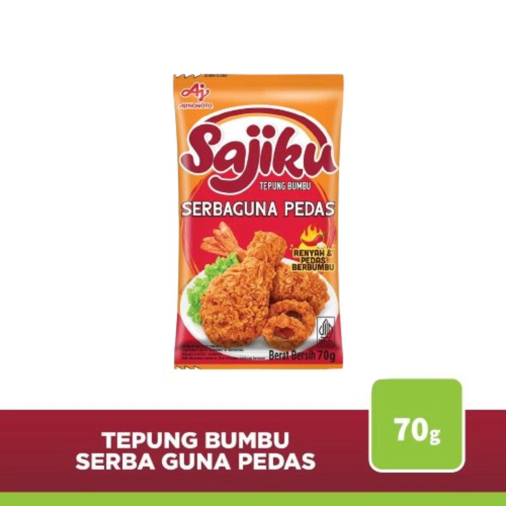

Sajiku® Tepung Bumbu Pedas Sachet 70g 1 Karton (12 Renteng)