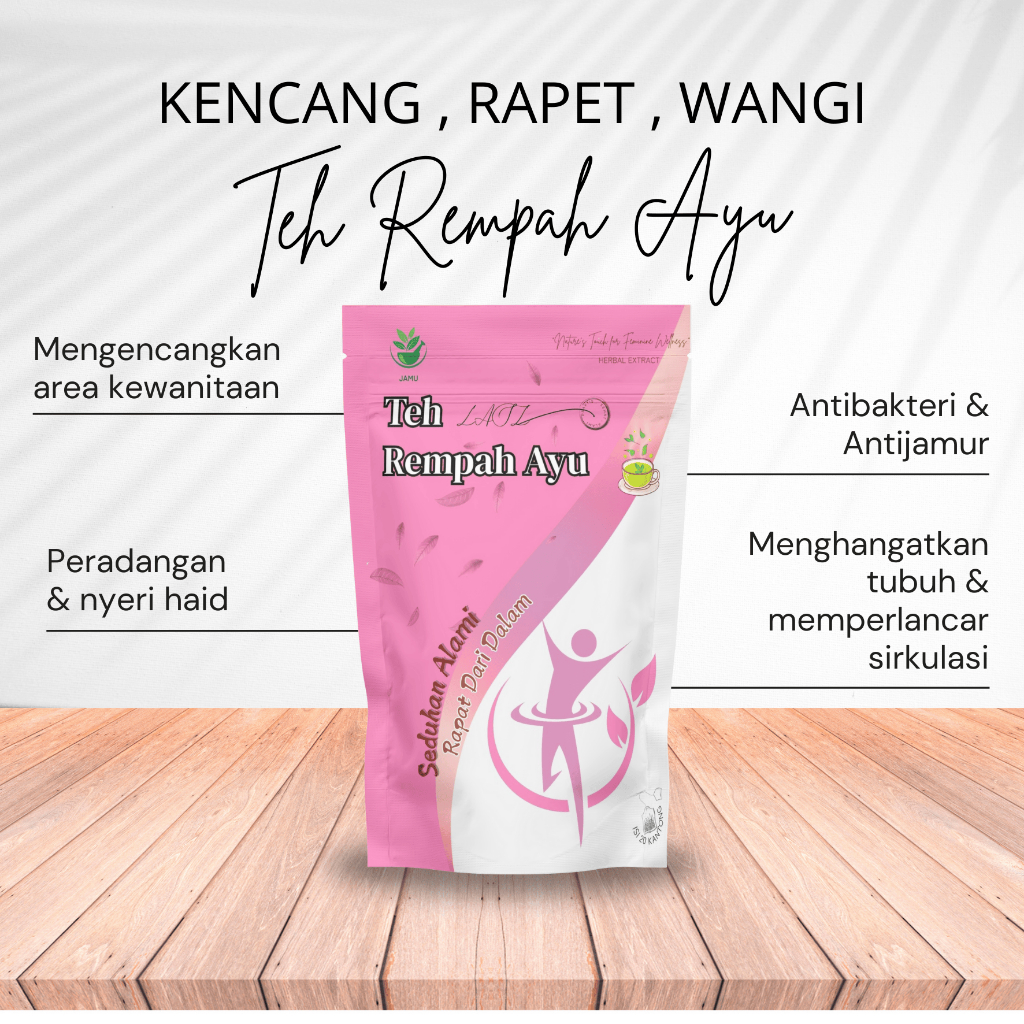 

Teh Rempah Ayu Kewanitaan Kencang - Rapet - Wangi - Keputihan, Nyeri Haid - Solusi Herbal Kewanitaan