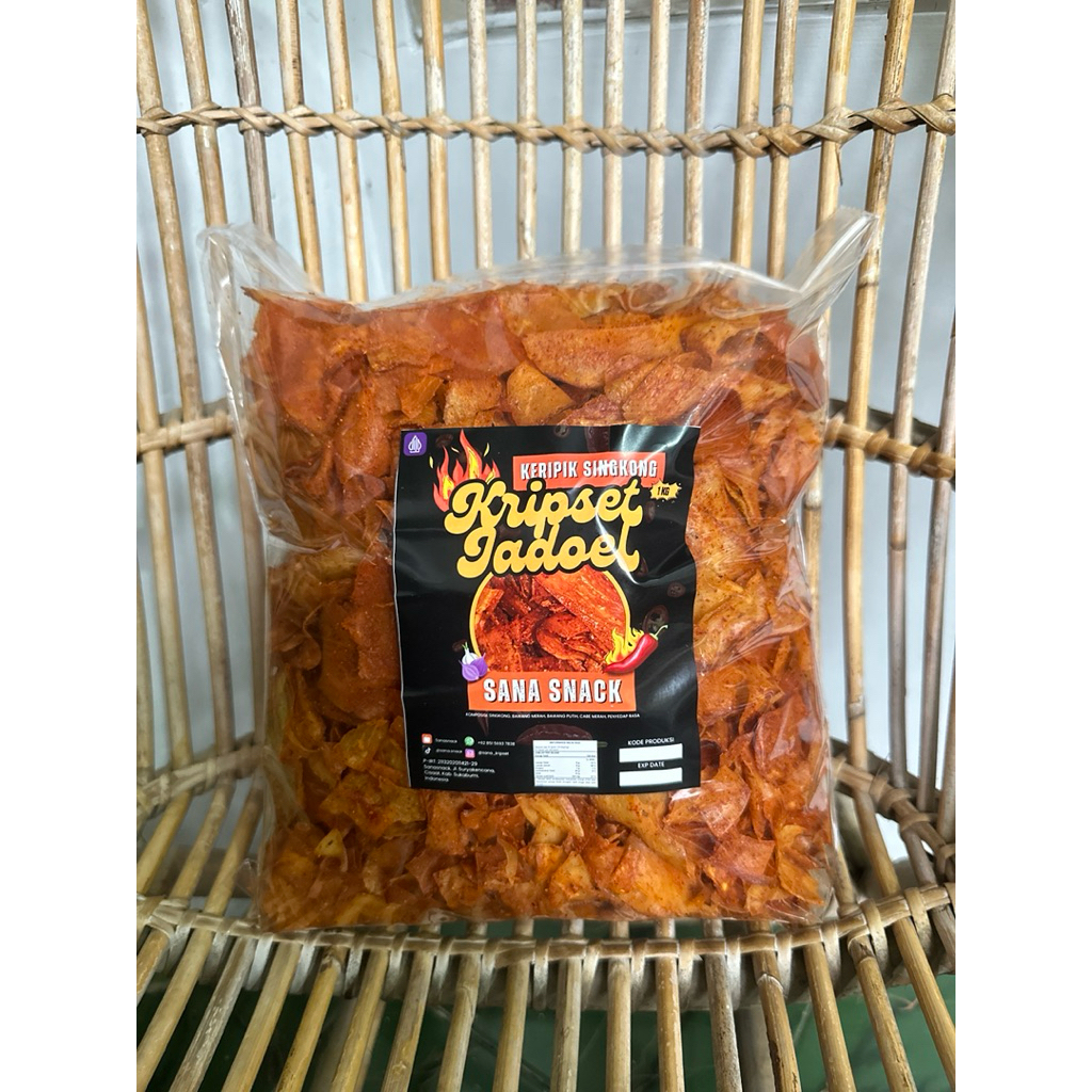 

1 KG Kripset Jadoel | Asli Sukabumi | Keripik Pedas | Keripik Setan | Keripik Singkong