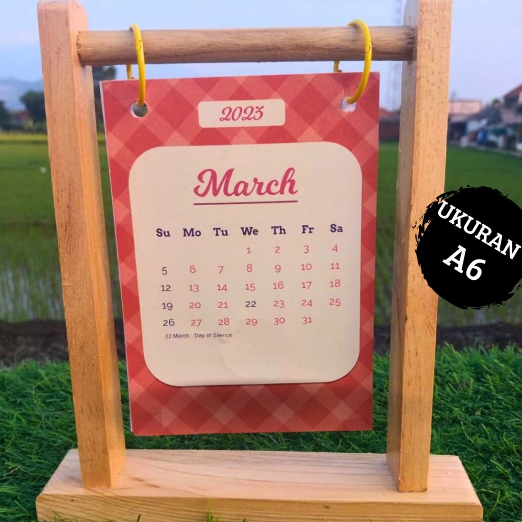 

stand menu meja restoran ukuran A6 | tempat gantungan nomor & kalender