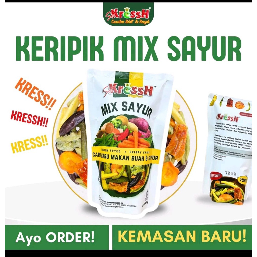 

Keripik Mix Sayur So Kressh 100gr